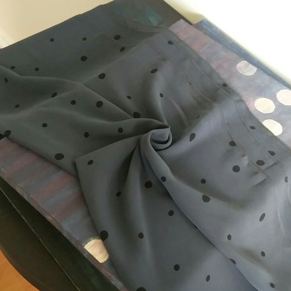 Gray polka dot scarf/shawl